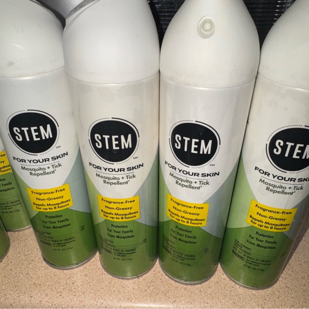 Lot of 4 Cans STEM Mosquito Repellent Picaridin Bug Spray, Fragrance-Free, 6 oz
